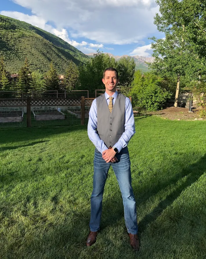 Keith Brown outdoors in the mountains